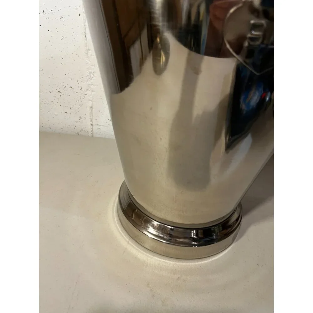 Restoration Hardware Stainless Chrome Champagne Chiller Ice Bucket 12